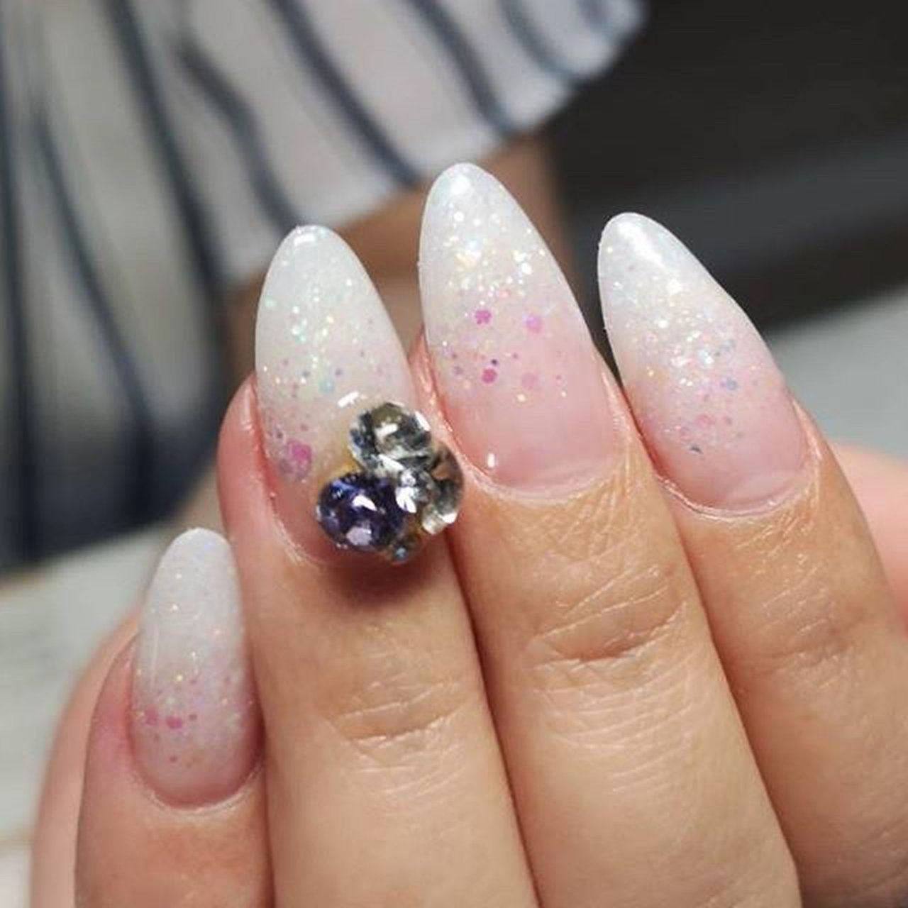 オールシーズン ハンド シンプル ロング ホワイト Ecn Nailのネイルデザイン No ネイルブック