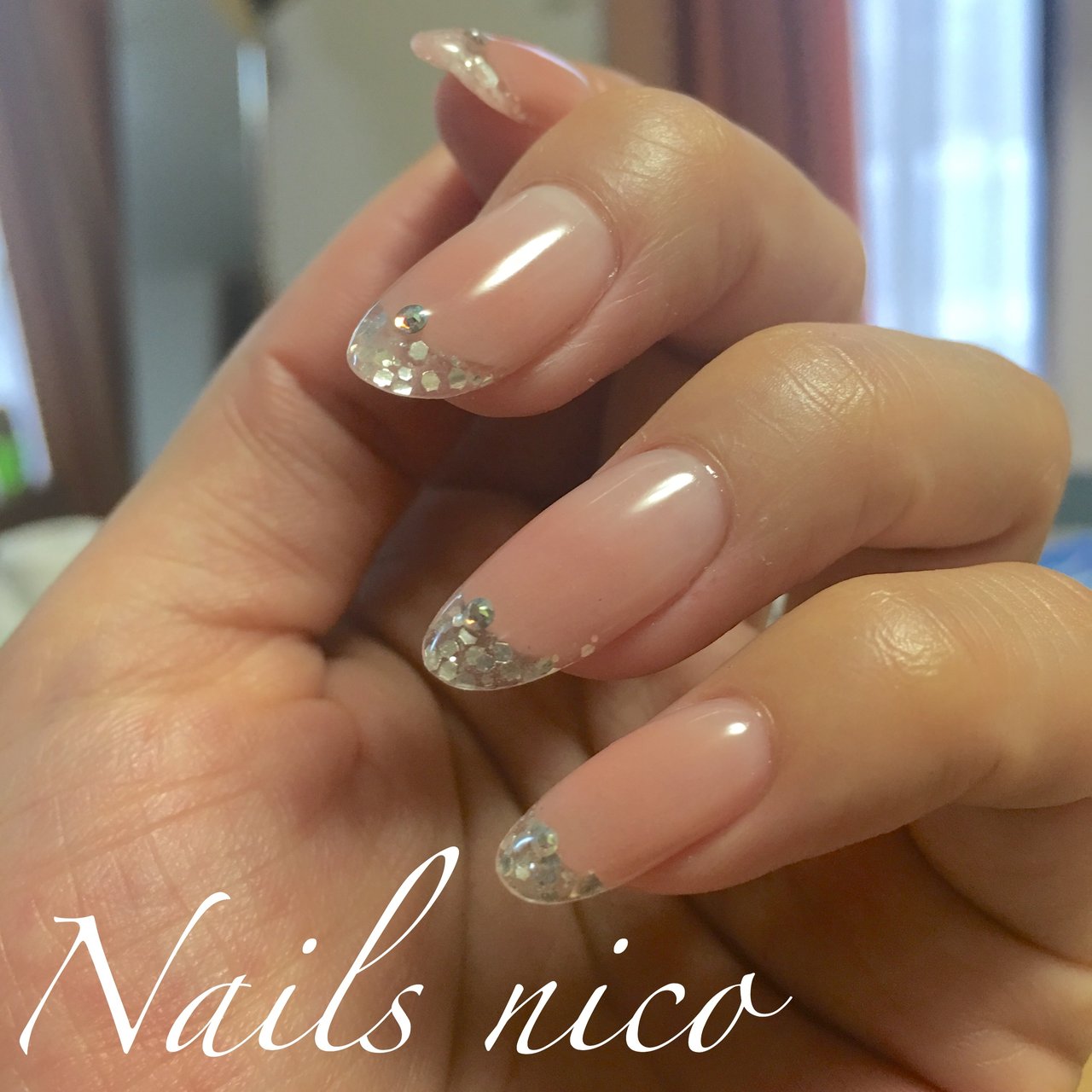 オールシーズン ハンド クリア ピンク スカルプチュア 水戸市ネイル スクール Nails Nicoのネイルデザイン No 4589483 ネイル ブック