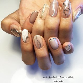 おすすめ順 スモーキーベージュネイルのネイルデザイン ネイルブック