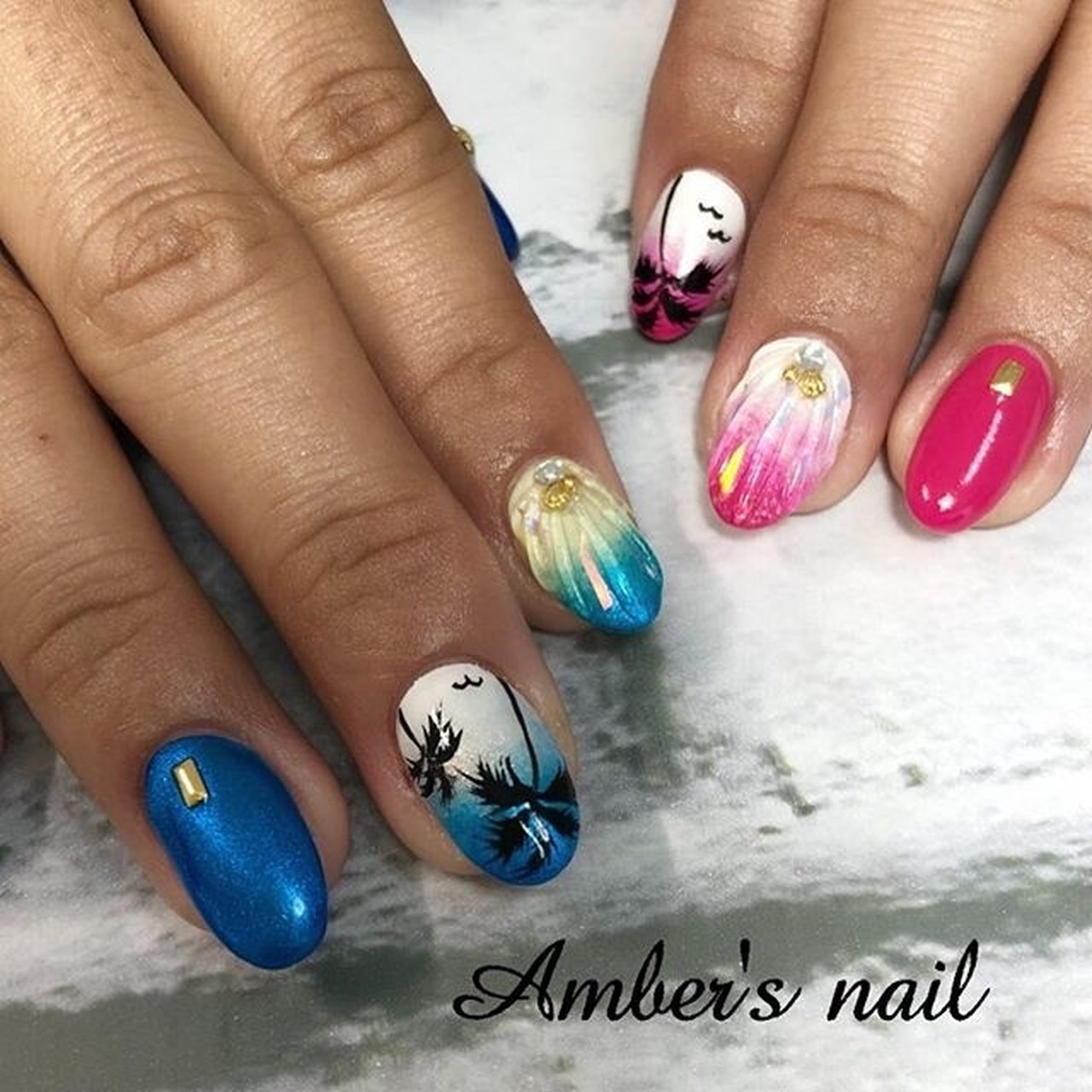 夏/旅行/海/リゾート/ハンド - Amber's nail アンバーズネイルのネイル ...