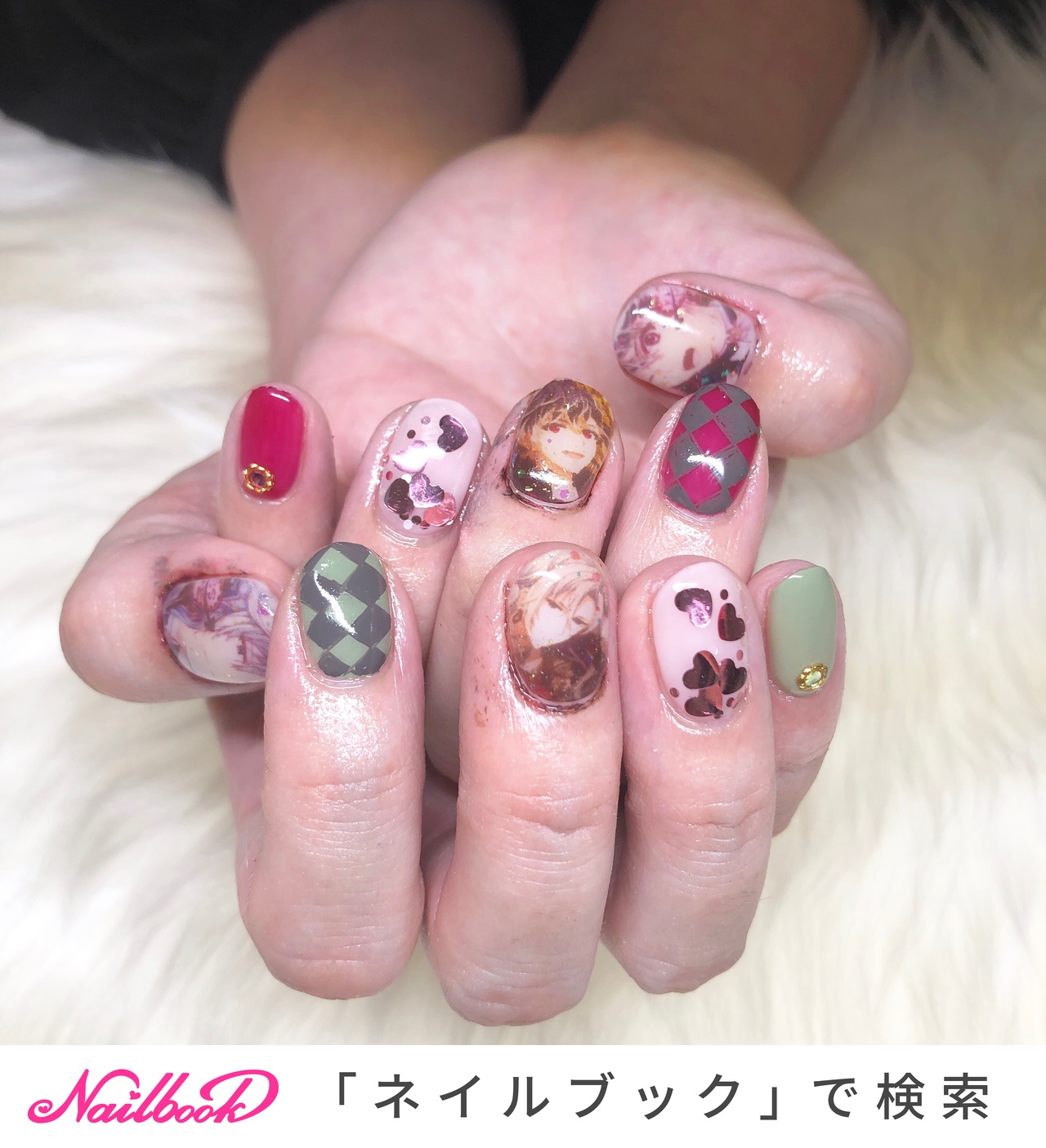 オールシーズン ライブ ハンド 痛ネイル キャラクター オートネイルサロン プロムのネイルデザイン No ネイルブック