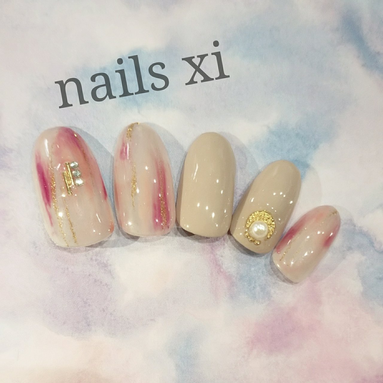 オールシーズン オフィス ブライダル 女子会 ハンド Nails Xiのネイルデザイン No ネイルブック