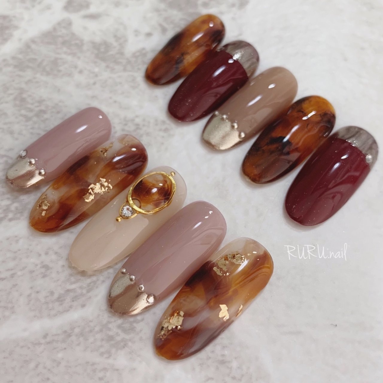 秋 冬 オールシーズン ハンド ワンカラー Ruru Nail のネイルデザイン No ネイルブック