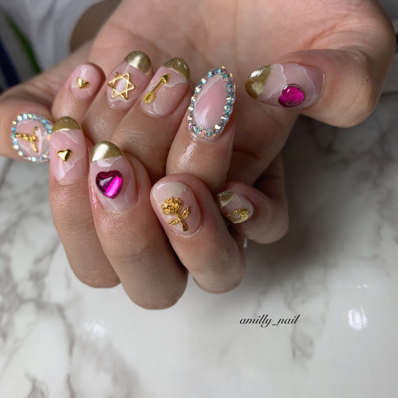 リゾート ライブ クリスマス 女子会 ハンド Amilly Nailのネイルデザイン No ネイルブック