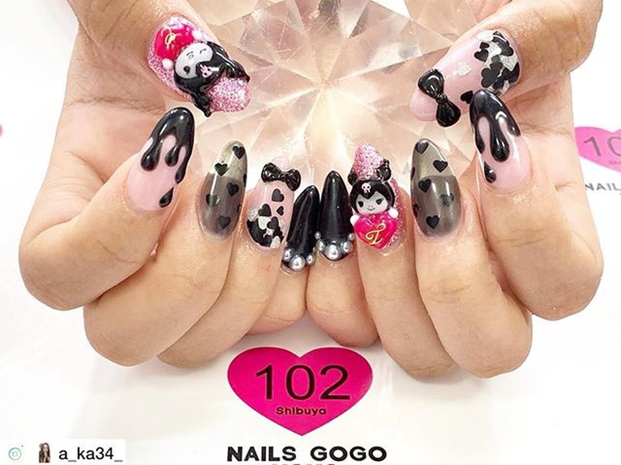 秋 冬 オールシーズン ハロウィン ハート Nailsgogo Shibuya Nailsalonのネイルデザイン No ネイル ブック
