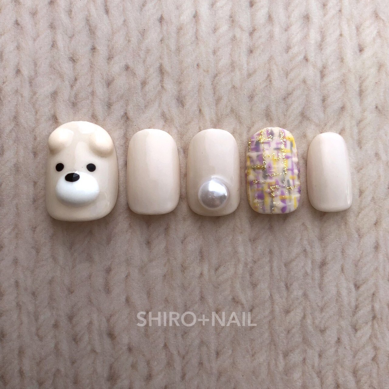 ホワイト/パステル - SHIRO+NAILのネイルデザイン[No.4612894