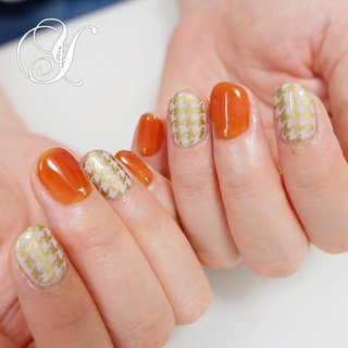 琥珀色ネイルのネイルデザイン ネイルブック