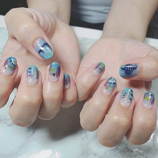 おすすめ順 グラデーション チンアナゴのネイルデザイン ネイルブック
