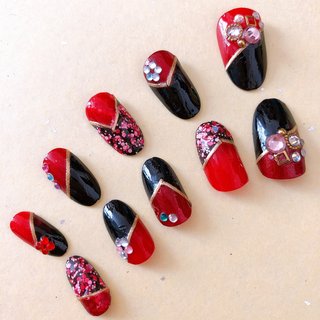 21年 新着順 春 マニキュア 赤のネイルデザイン ネイルブック