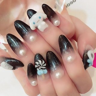 ブラック(黒)/＃ゆめかわいいのネイルデザイン(5ページ目)｜ネイルブック