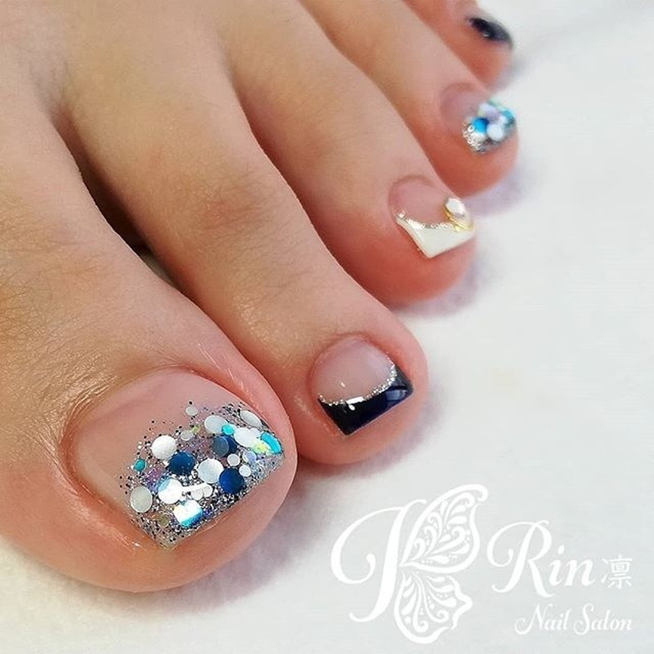 夏 秋 海 ブライダル フット Rin Nailのネイルデザイン No ネイルブック