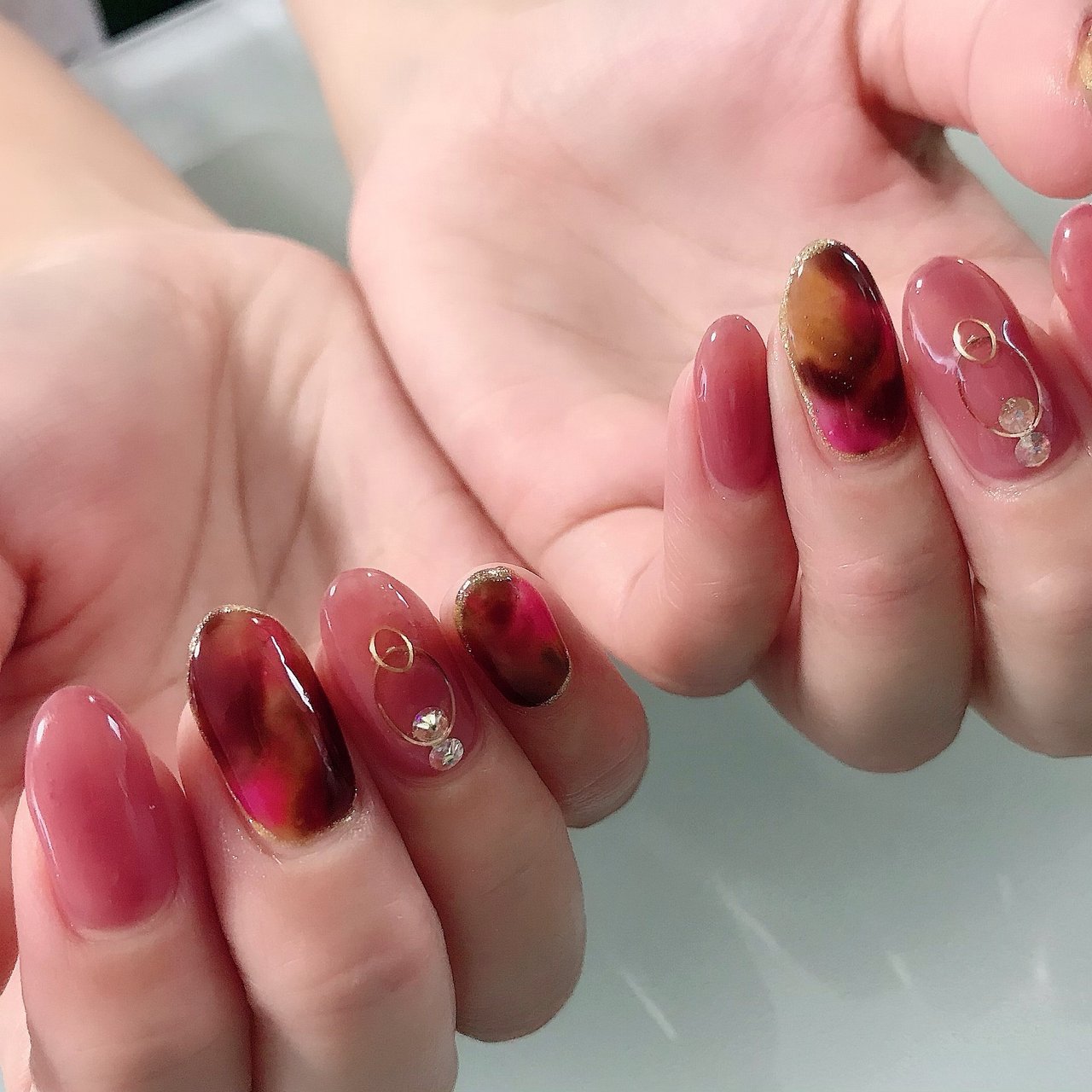 秋 冬 オフィス パーティー ハンド Nailsalon Pearl Mネイルサロンパールエムのネイルデザイン No ネイルブック
