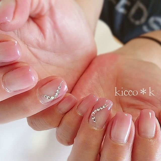 オールシーズン オフィス ハンド グラデーション ショート Kicco K Nailのネイルデザイン No 4622989 ネイルブック