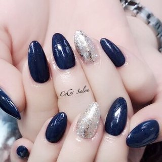 人気順 ビビッド スカルプチュア ネイビーネイルのネイルデザイン ネイルブック