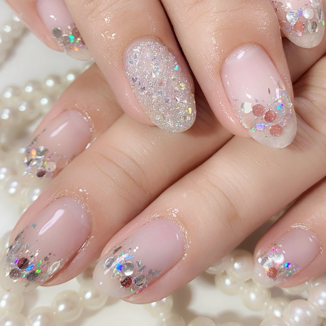 オールシーズン ブライダル パーティー デート ハンド Nailsalonchanceのネイルデザイン No ネイルブック