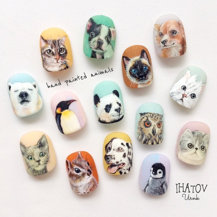 秋 オールシーズン 旅行 ハンド アニマル柄 Ihatov Nailarts のネイルデザイン No ネイルブック