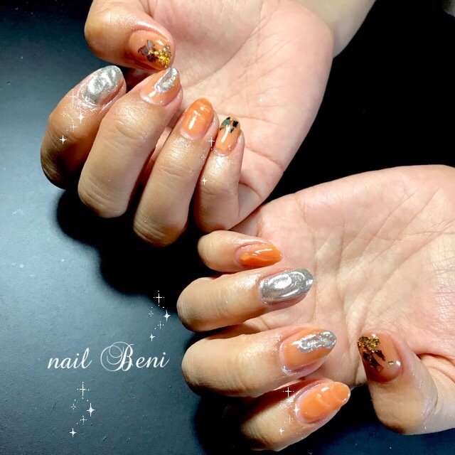 秋 ライブ パーティー 女子会 ハンド Nail Salon Beni ネイルサロン ベニのネイルデザイン No ネイルブック