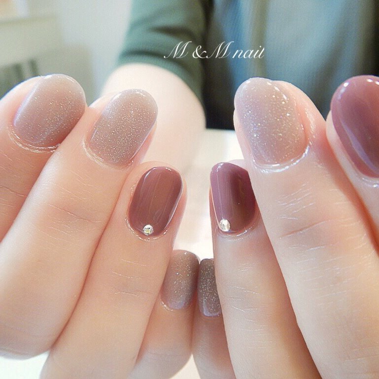 秋 冬 ハンド ワンカラー ミディアム Mandmnailのネイルデザイン No ネイルブック