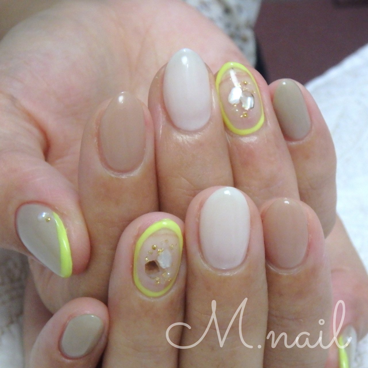 夏 秋 ハンド ワンカラー シェル M Nailのネイルデザイン No ネイルブック