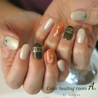 21年 新着順 ハロウィン ネイティブアメリカンネイルのネイルデザイン ネイルブック