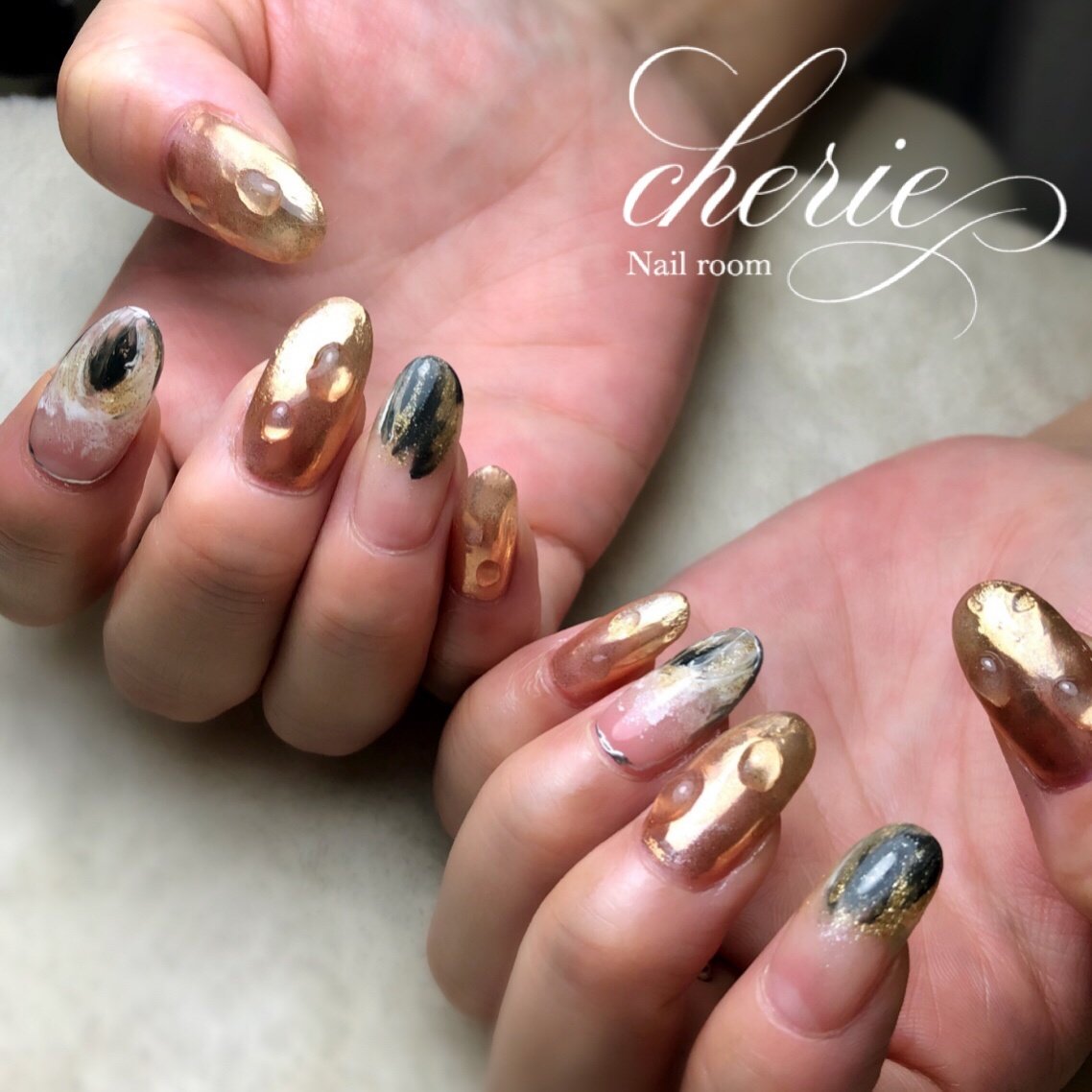 秋 冬 ブライダル パーティー ニュアンス Nail Room Cherieのネイルデザイン No ネイルブック