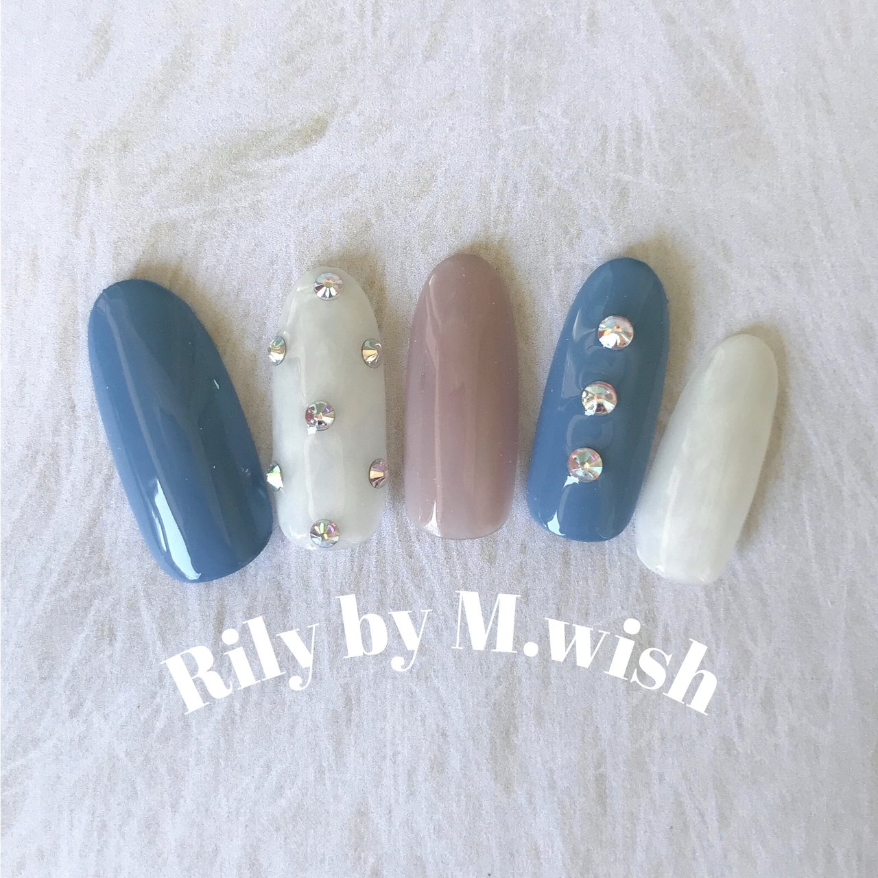 オールシーズン ハンド ワンカラー タイダイ スモーキー Rily By M Wishのネイルデザイン No ネイルブック
