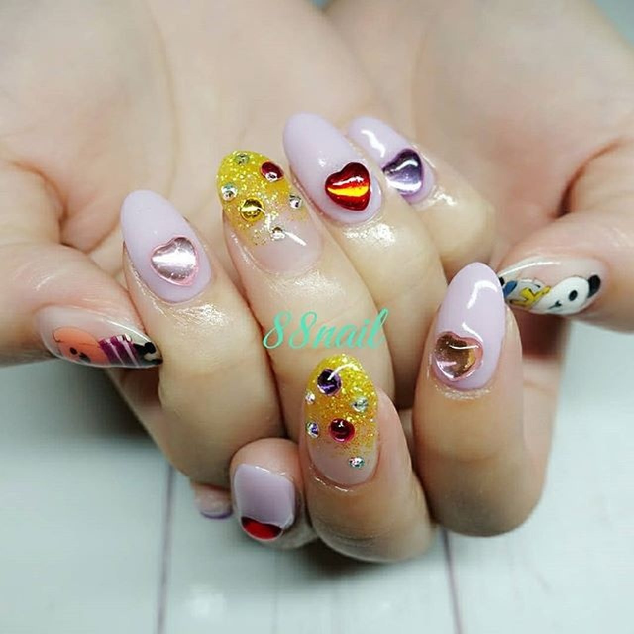 オールシーズン ライブ パーティー ハンド ラメ nailのネイルデザイン No ネイルブック