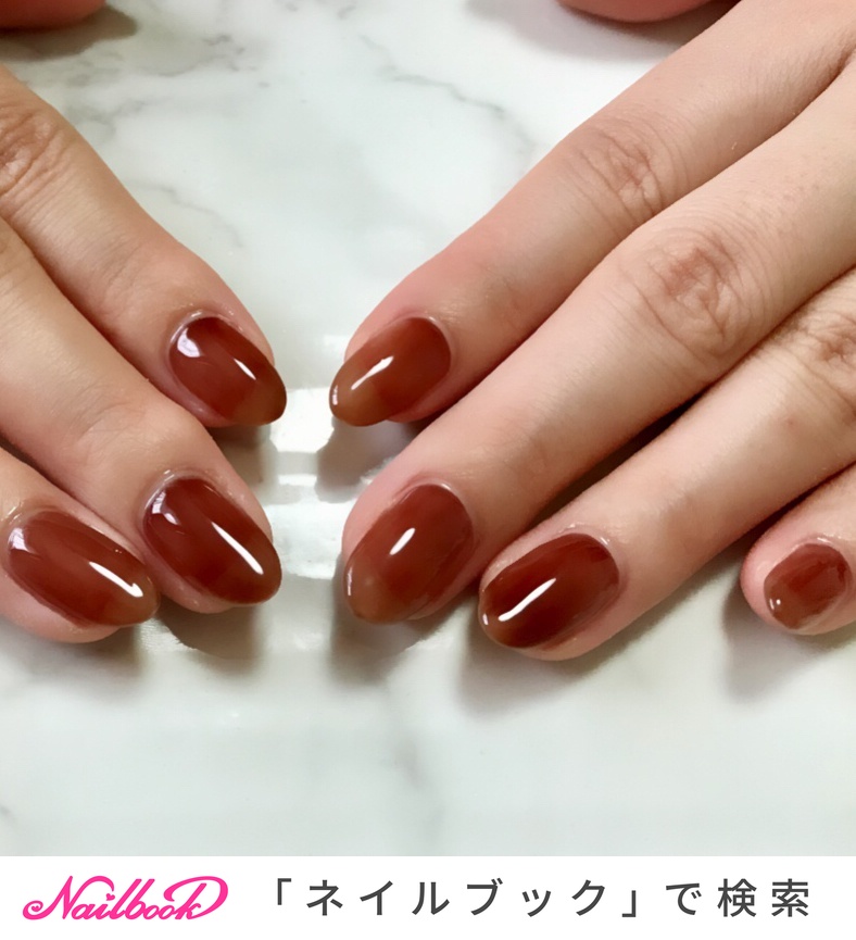 【No.11】フラッシュネイル ブラウン シンプル ワンカラー フラッシュワンカラーネイルチップ×ブラウン×シンプル×キラキラ