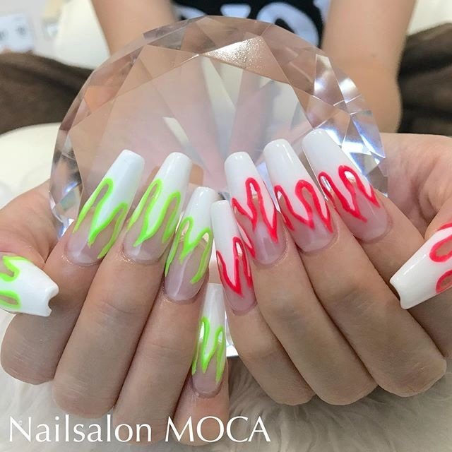 オールシーズン ハロウィン パーティー ハンド ロング Nail Salon Mocaのネイルデザイン No 4658790 ネイルブック