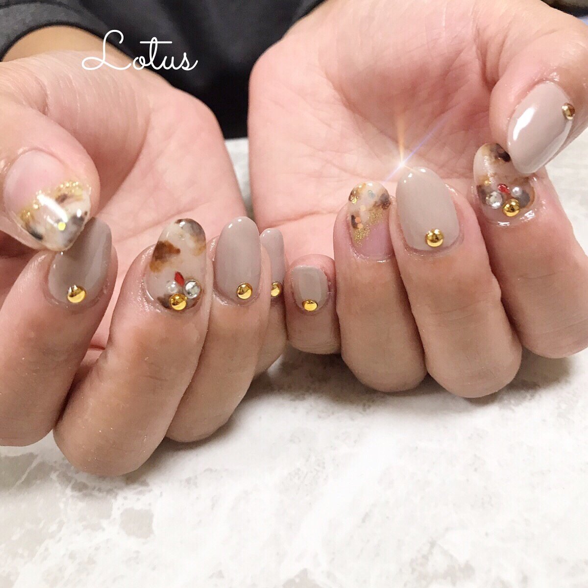 秋 冬 オフィス 女子会 ハンド Nail Lotusのネイルデザイン No ネイルブック