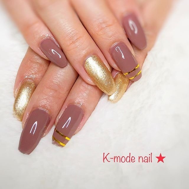 秋 冬 ハンド シンプル ロング Kmodeのネイルデザイン No ネイルブック