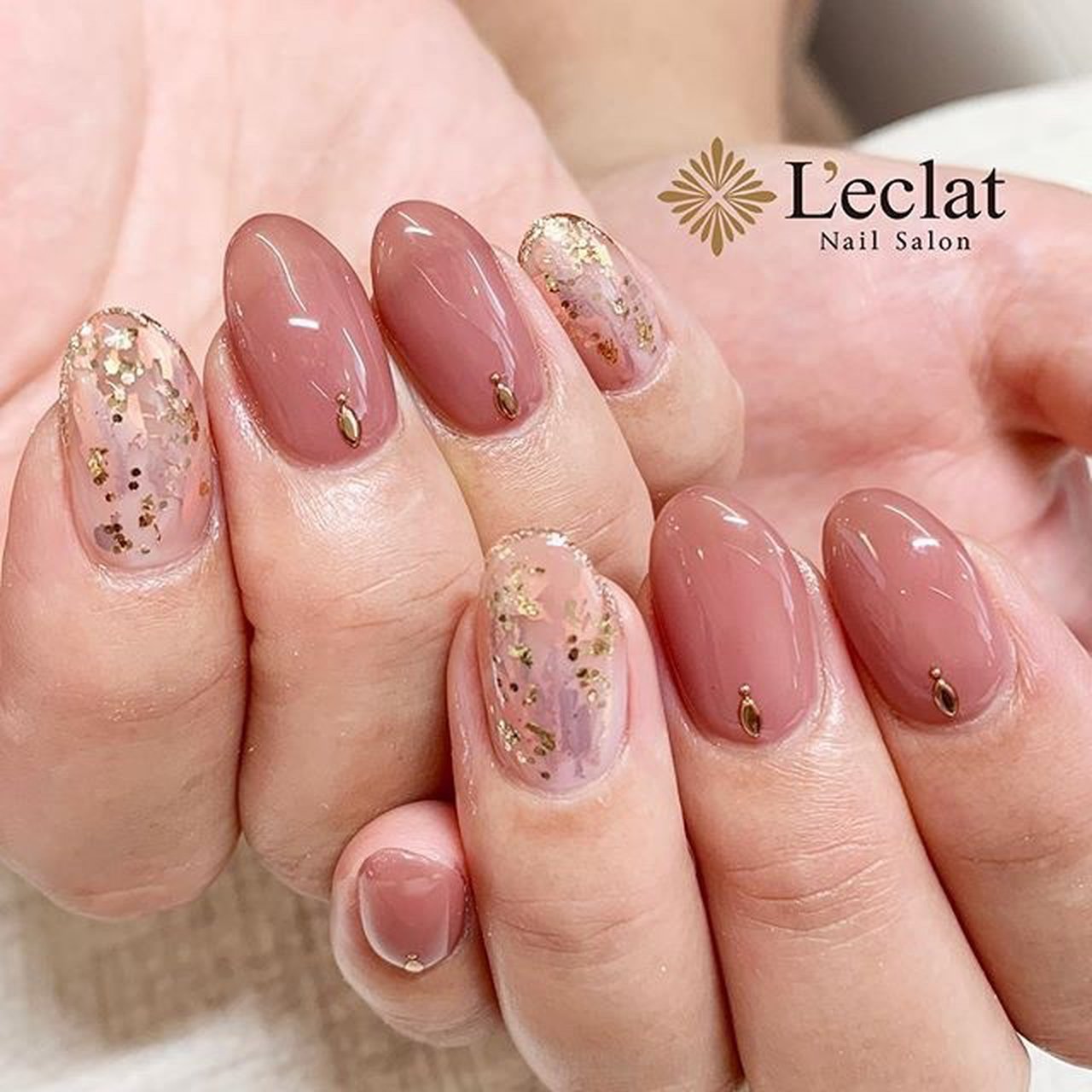 秋/冬/オフィス/女子会/ハンド - nailsalon_leclatのネイルデザイン[No
