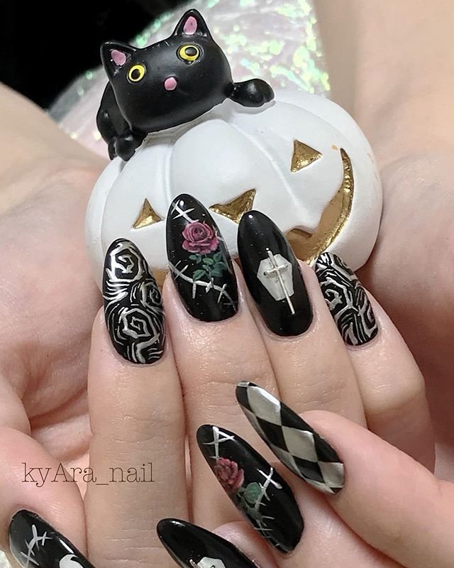 秋 ライブ ハロウィン クリスマス ハンド Kyara Nailのネイルデザイン No 4661531 ネイルブック