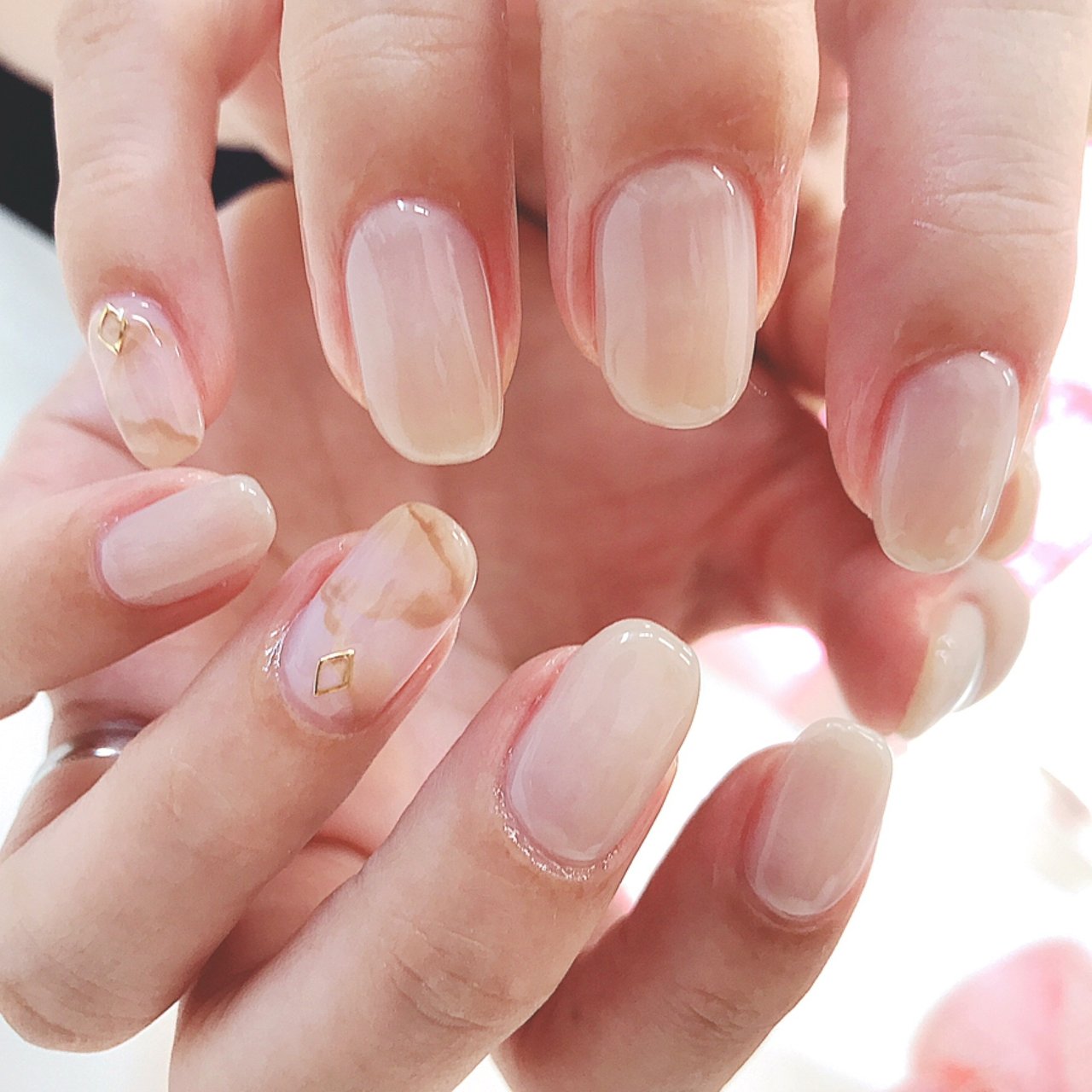 オールシーズン オフィス デート 女子会 ハンド Nail Salon Purivaのネイルデザイン No ネイルブック