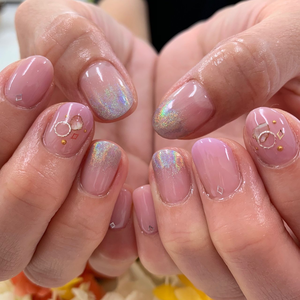 オールシーズン ハンド グラデーション ワンカラー ショート Clover Nailのネイルデザイン No ネイルブック