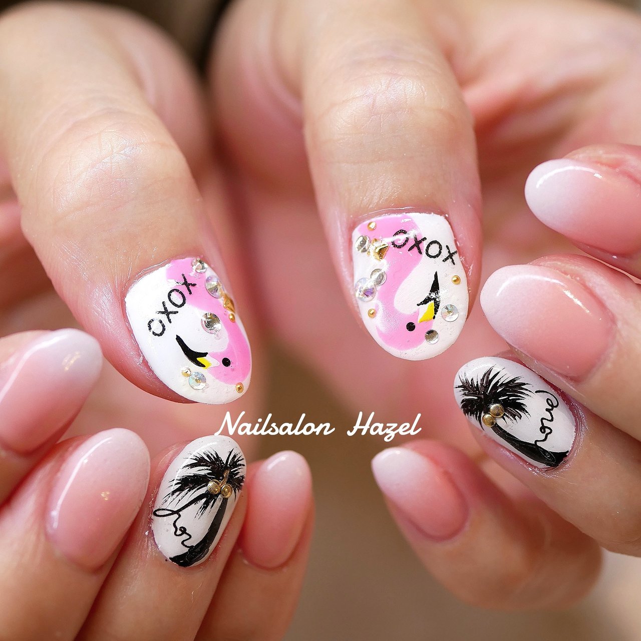 春 夏 リゾート ハンド グラデーション Nailsalon Hazelのネイルデザイン No ネイルブック