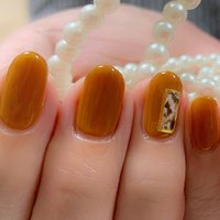 控えめレオパードのネイルデザイン ネイルブック