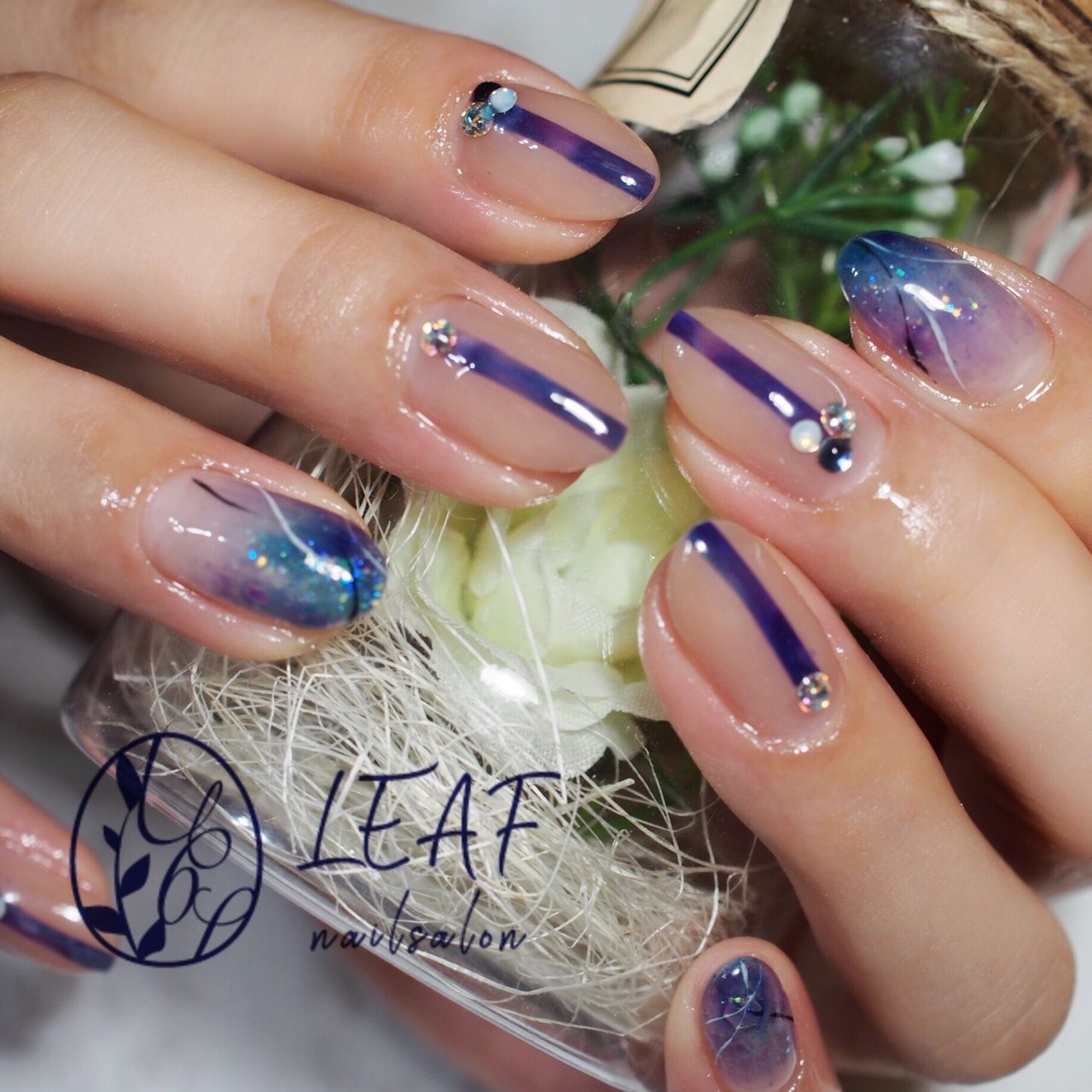 夏 秋 オールシーズン ハンド グラデーション Nail Salon Leaf海田店のネイルデザイン No ネイルブック