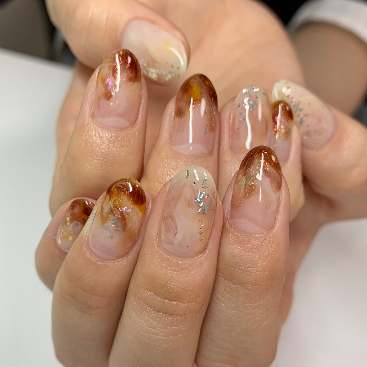 秋 冬 ハンド グラデーション タイダイ Naomi ﾟのネイルデザイン No ネイルブック