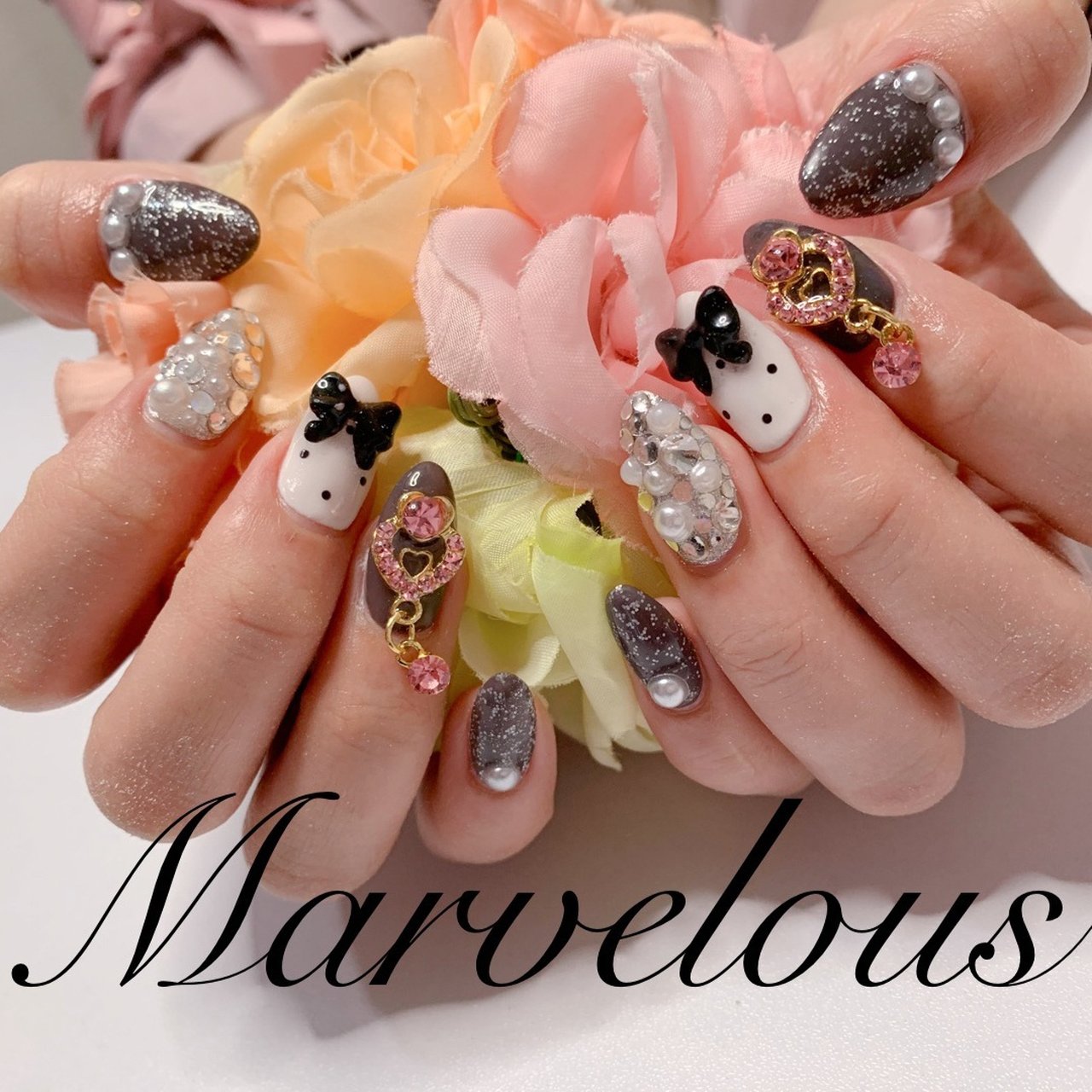 秋 冬 ラメ ワンカラー ドット Marvelousのネイルデザイン No ネイルブック