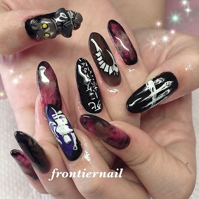 秋 オールシーズン ハロウィン ハンド 痛ネイル Frontiernail 渋谷美香のネイルデザイン No ネイルブック