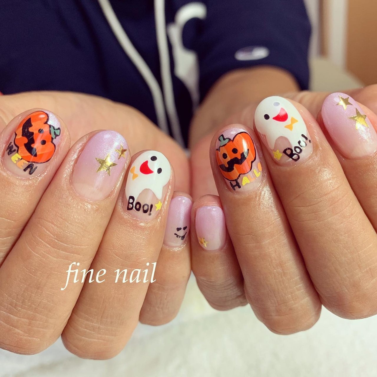 秋 ハロウィン パーティー 女子会 ハンド Fine Nail ファインネイル のネイルデザイン No ネイルブック