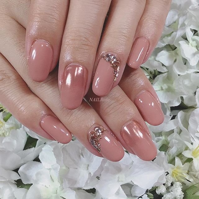 秋 オールシーズン オフィス ブライダル ハンド Nailrose恵比寿のネイルデザイン No ネイルブック