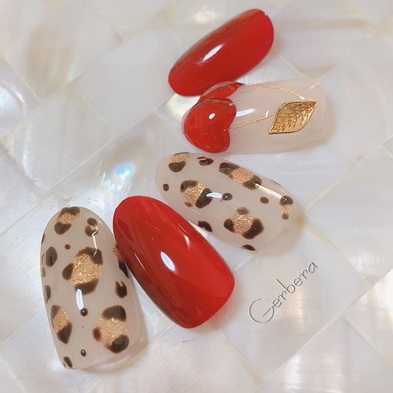 秋 冬 ハンド グラデーション フルーツ Nail Gerberaのネイルデザイン No ネイルブック