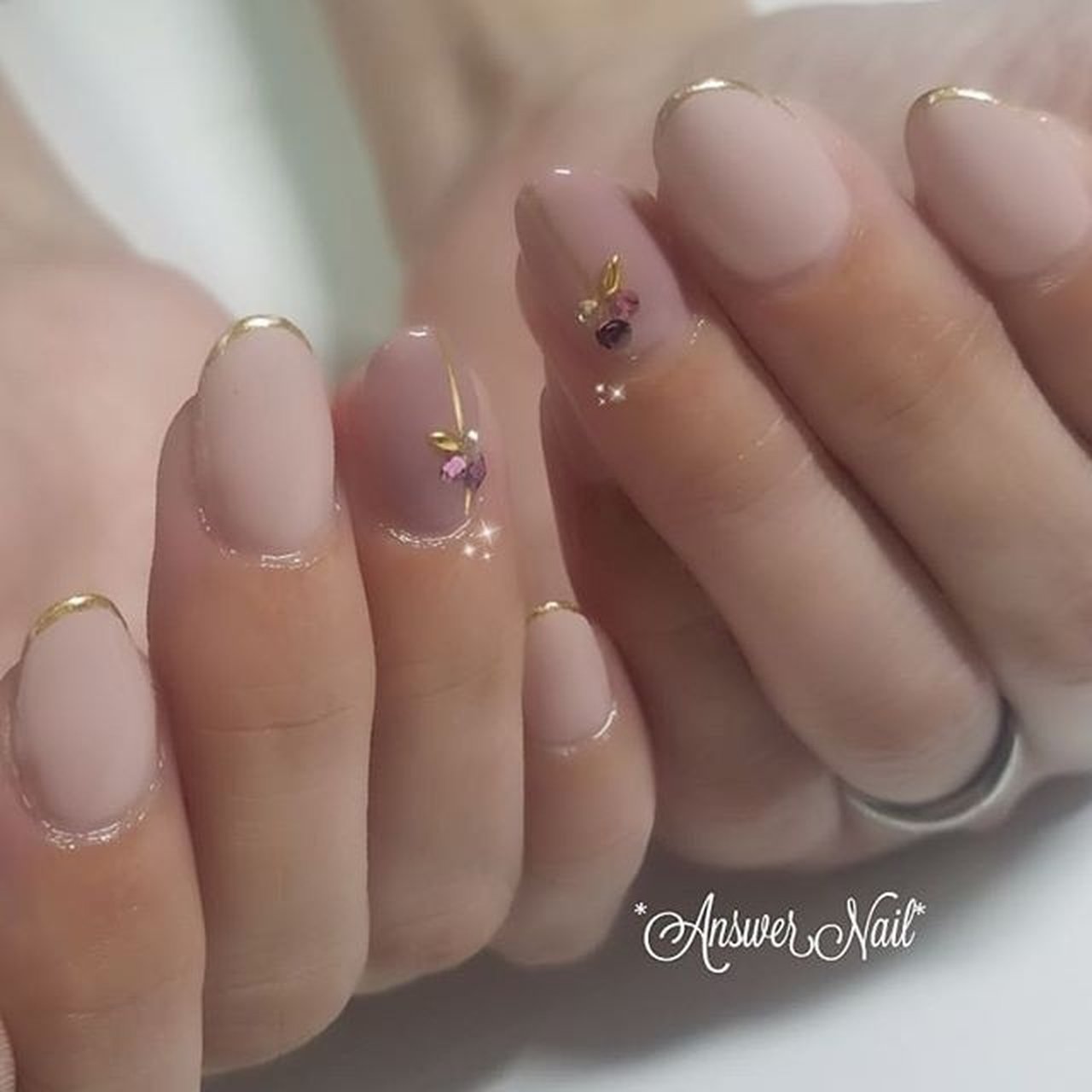 ピンク ゴールド Answer Nailのネイルデザイン No ネイルブック