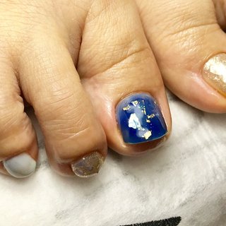 フットネイルチップ No.74 深海 奥行きシェル フットネイルチップ No.74 深海 奥行きシェル