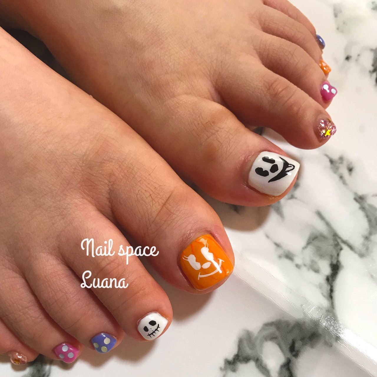 秋 ハロウィン デート 女子会 フット Nail Space Luanaのネイルデザイン No ネイルブック