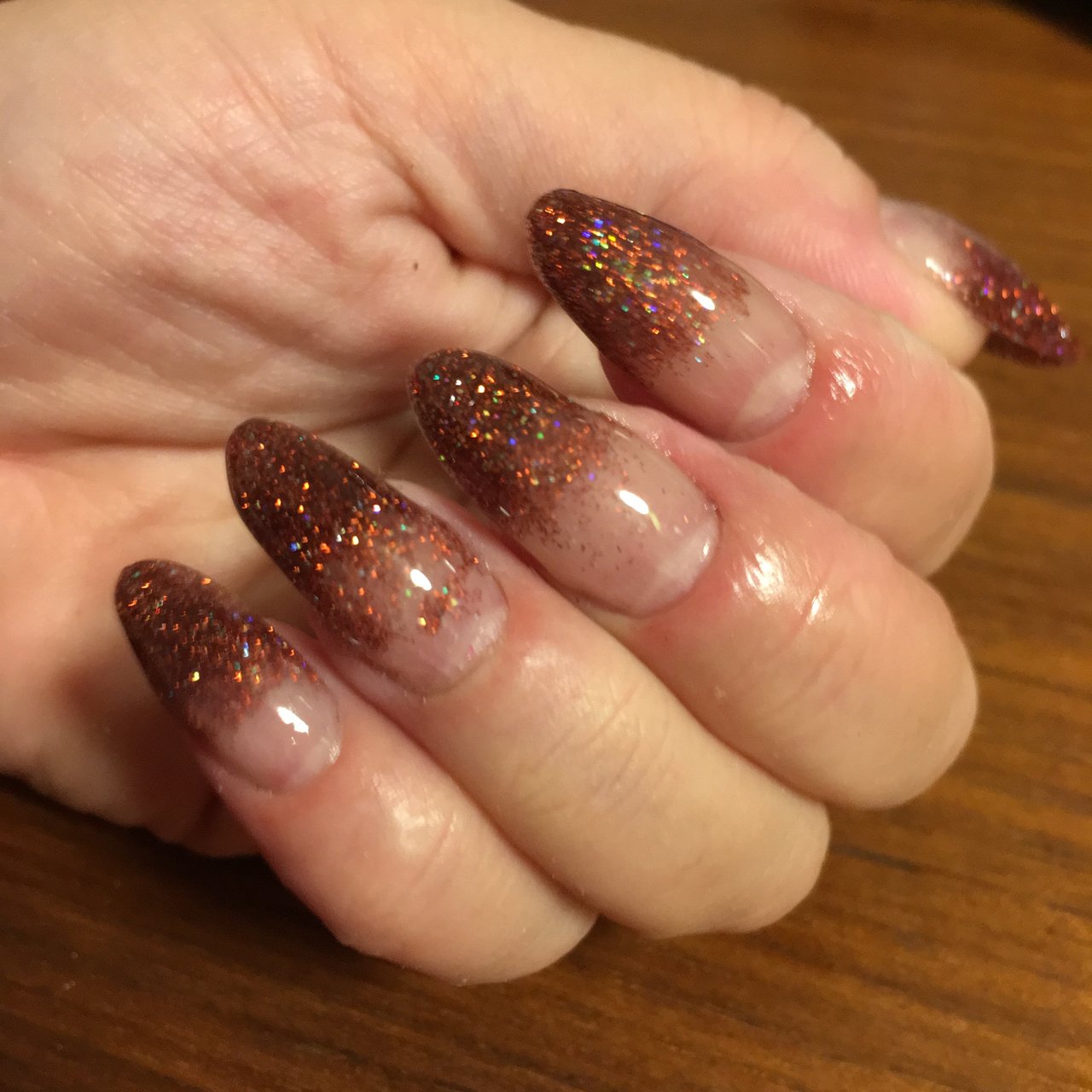 秋 冬 ハンド グラデーション ラメ スカルプチュア専門nail Salon Rosa Kawasakiのネイルデザイン No ネイルブック