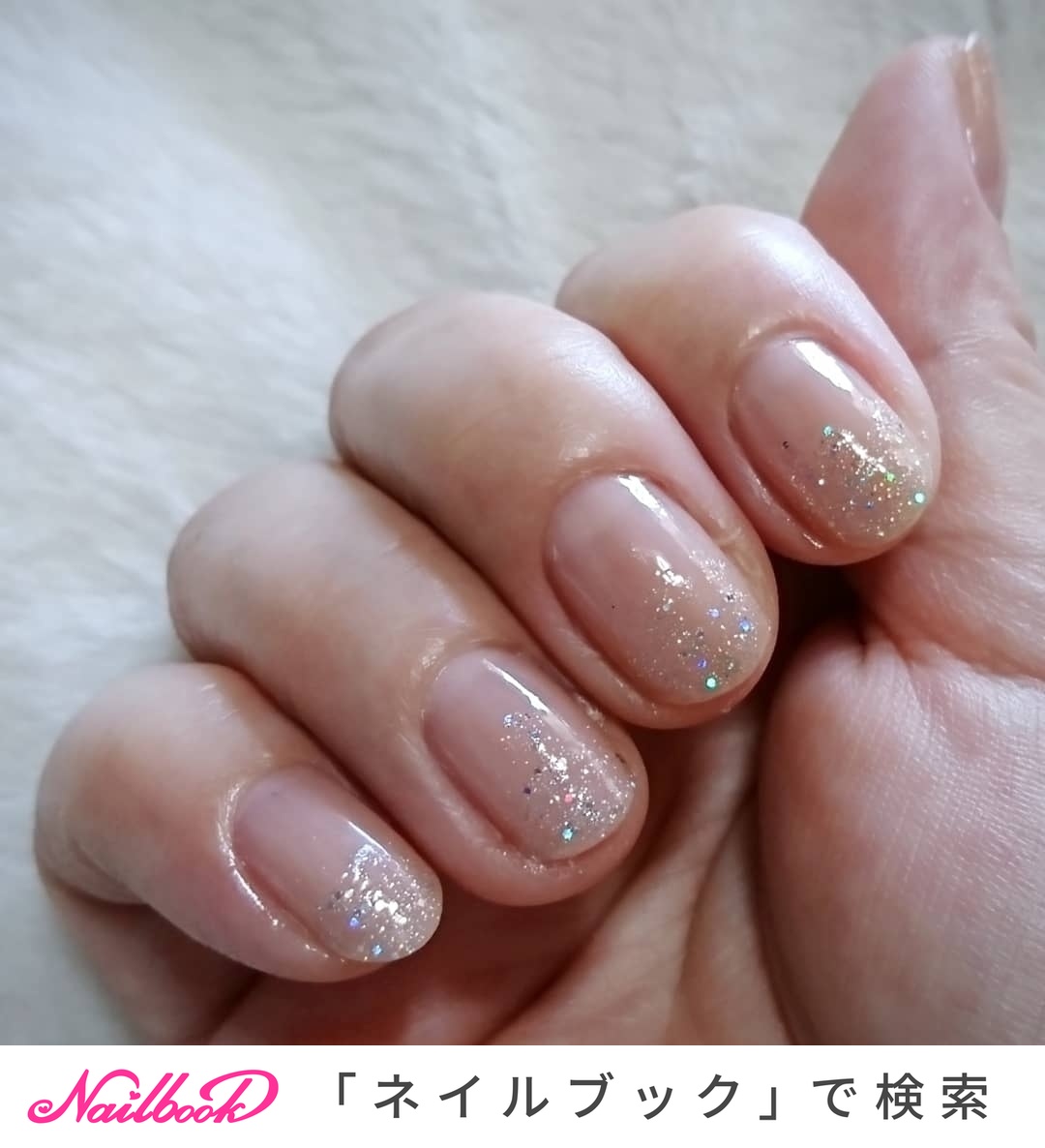 ハンド グレージュ シルバー マニキュア セルフネイル はる のネイルデザイン No ネイルブック