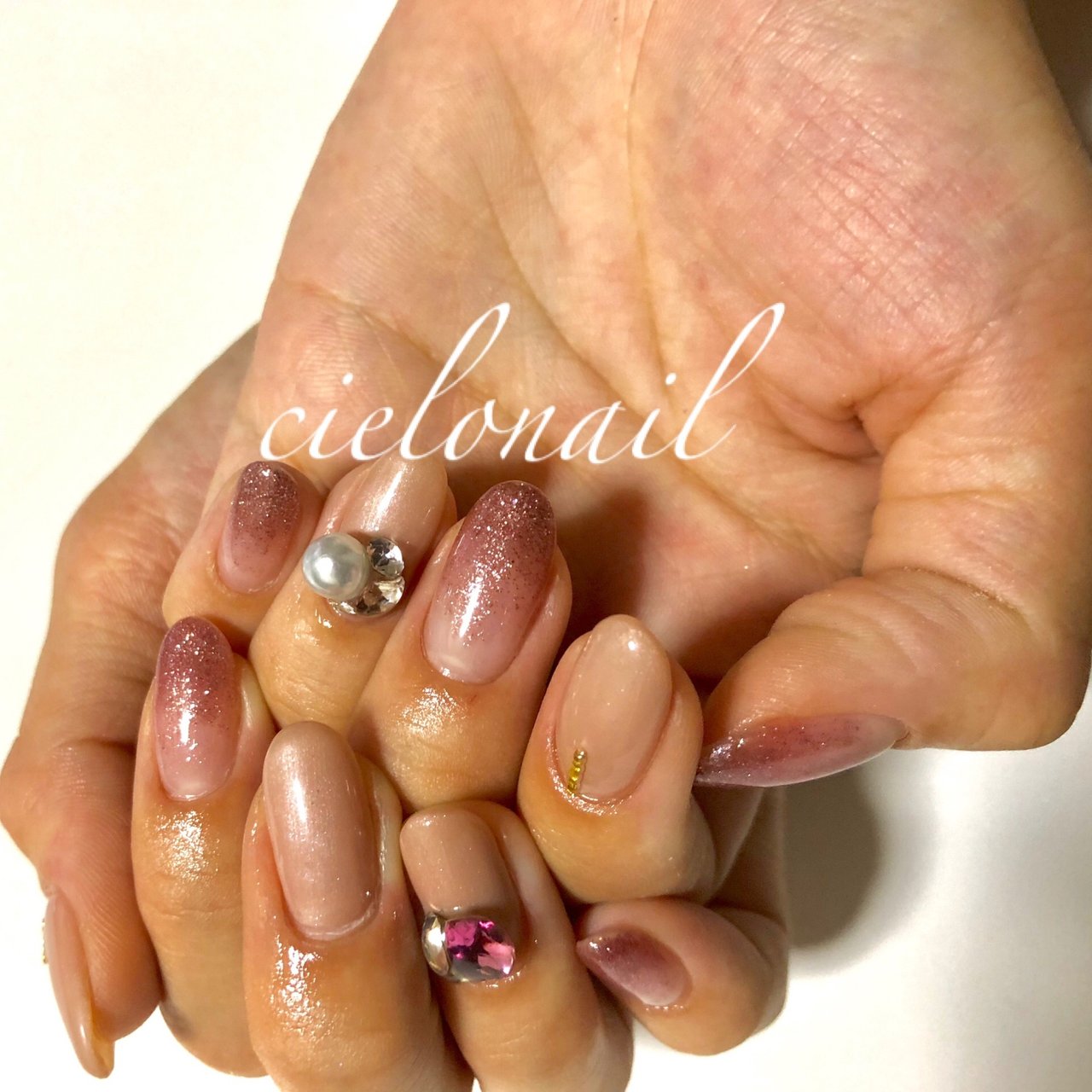 オールシーズン ハンド グラデーション ロング ピンク Cielonailのネイルデザイン No ネイルブック